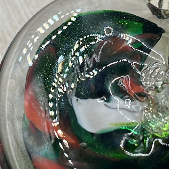 LUKE ADAMS GLASSBLOWING STUDIO BLOWN GLASS HEART NEW SIGNED - Picture 6 of 11